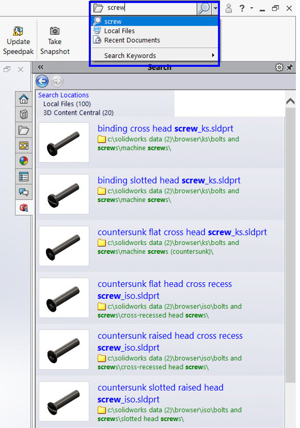 نحوه‌ی افزودن قطعه توسط Solidworks Explorer در محیط اسمبلی نرم‌افزار سالیدورکس 2020